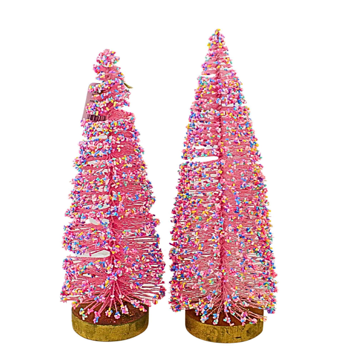Raz Imports Pink Sprinkle Bottle Brush Trees - - SBKGifts.com