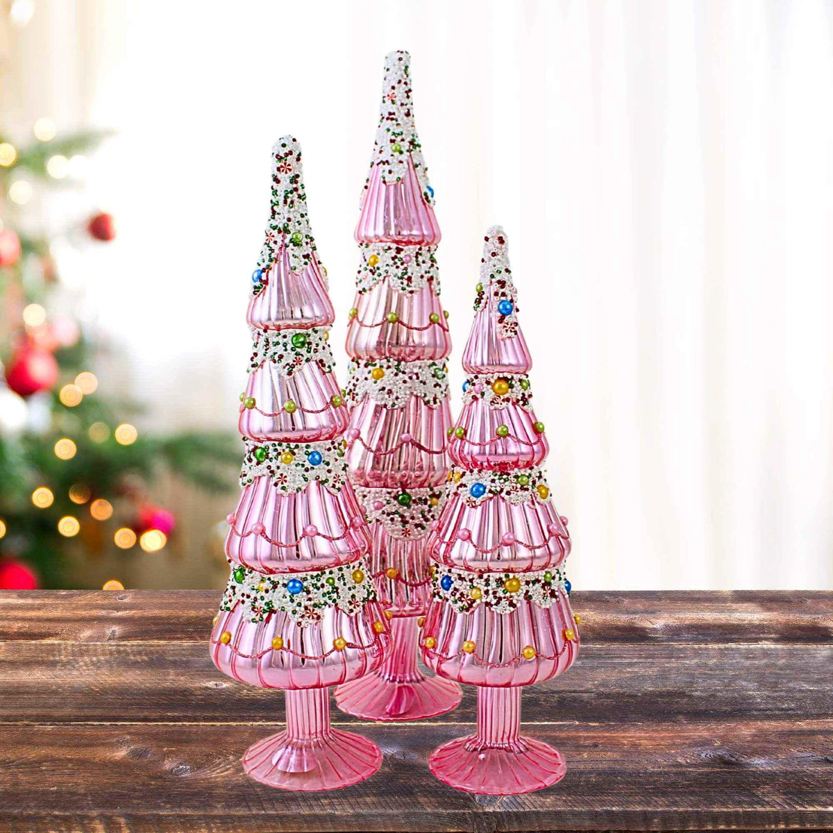 Raz Imports Pink Sprinkle Trees - - SBKGifts.com
