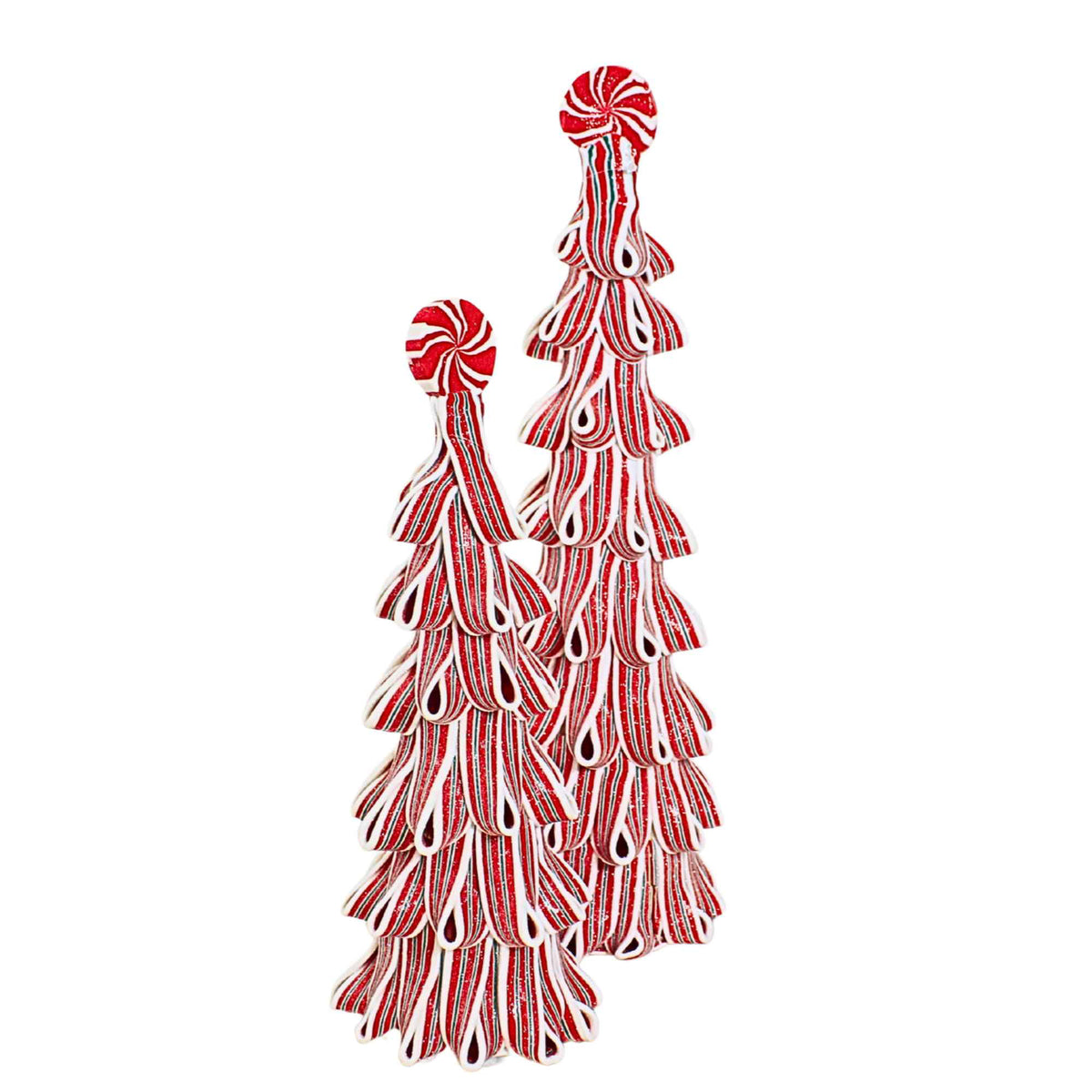 67875 Red & White Ribbon Candy Trees 4519135