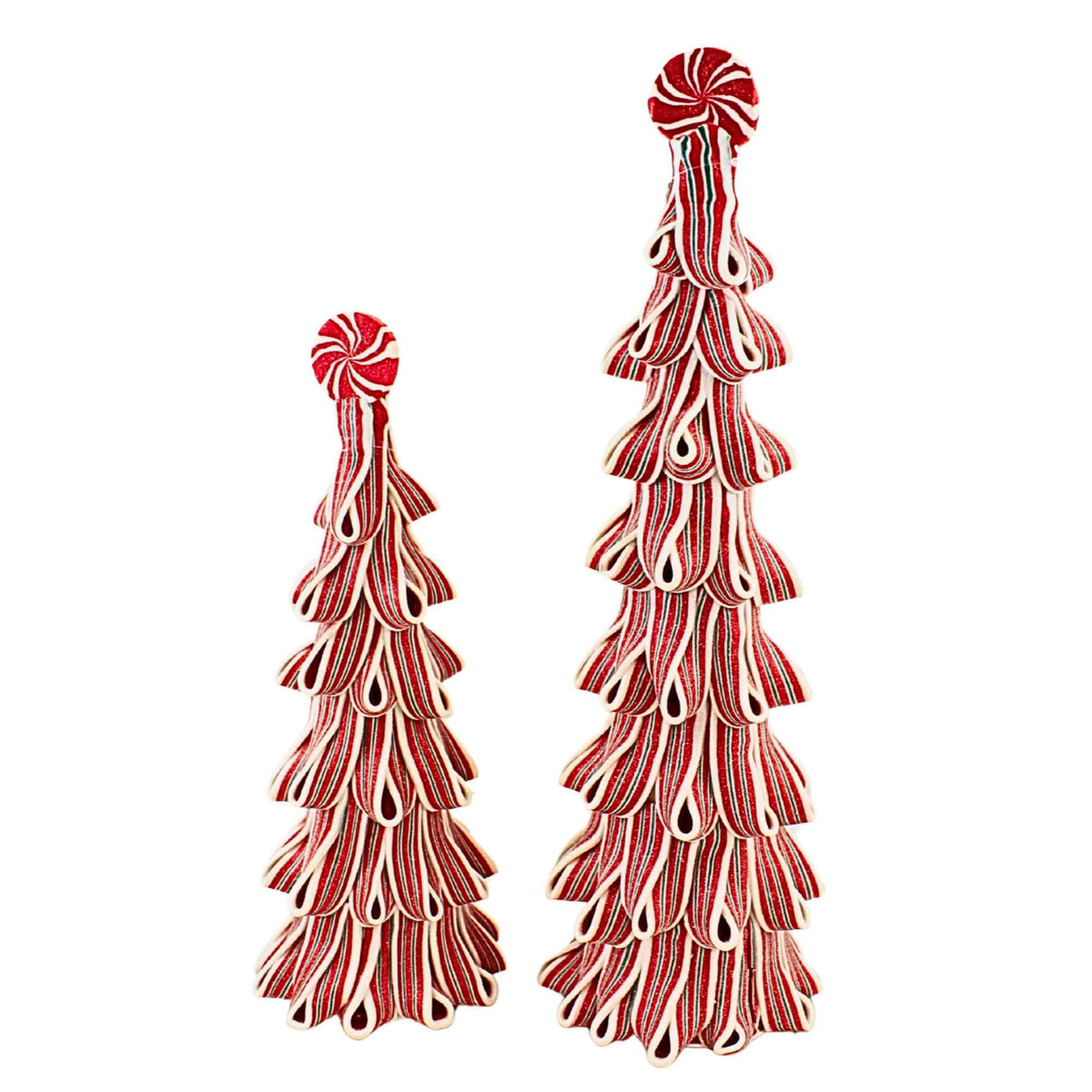 Raz Imports Red & White Ribbon Candy Trees - - SBKGifts.com