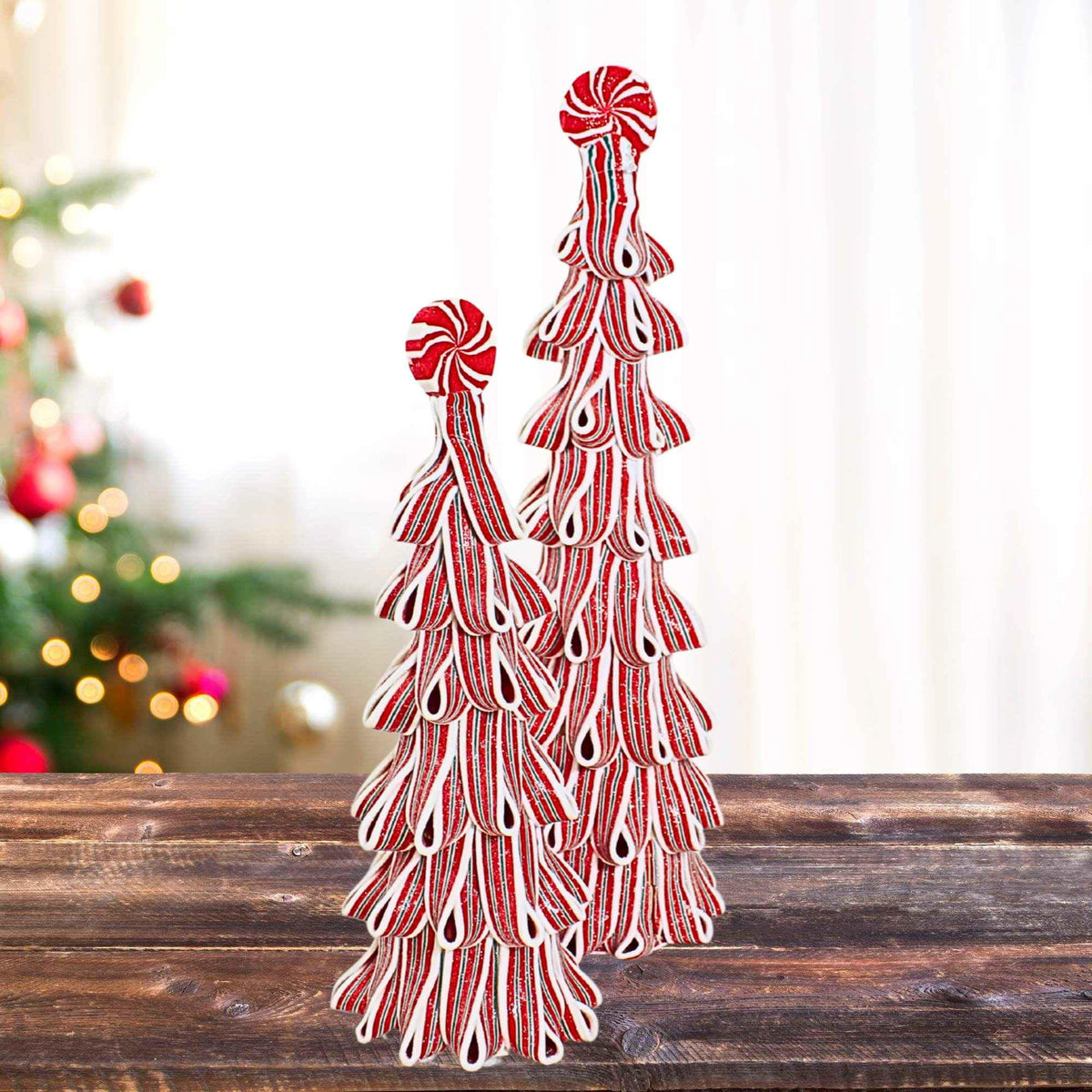 Raz Imports Red & White Ribbon Candy Trees - - SBKGifts.com