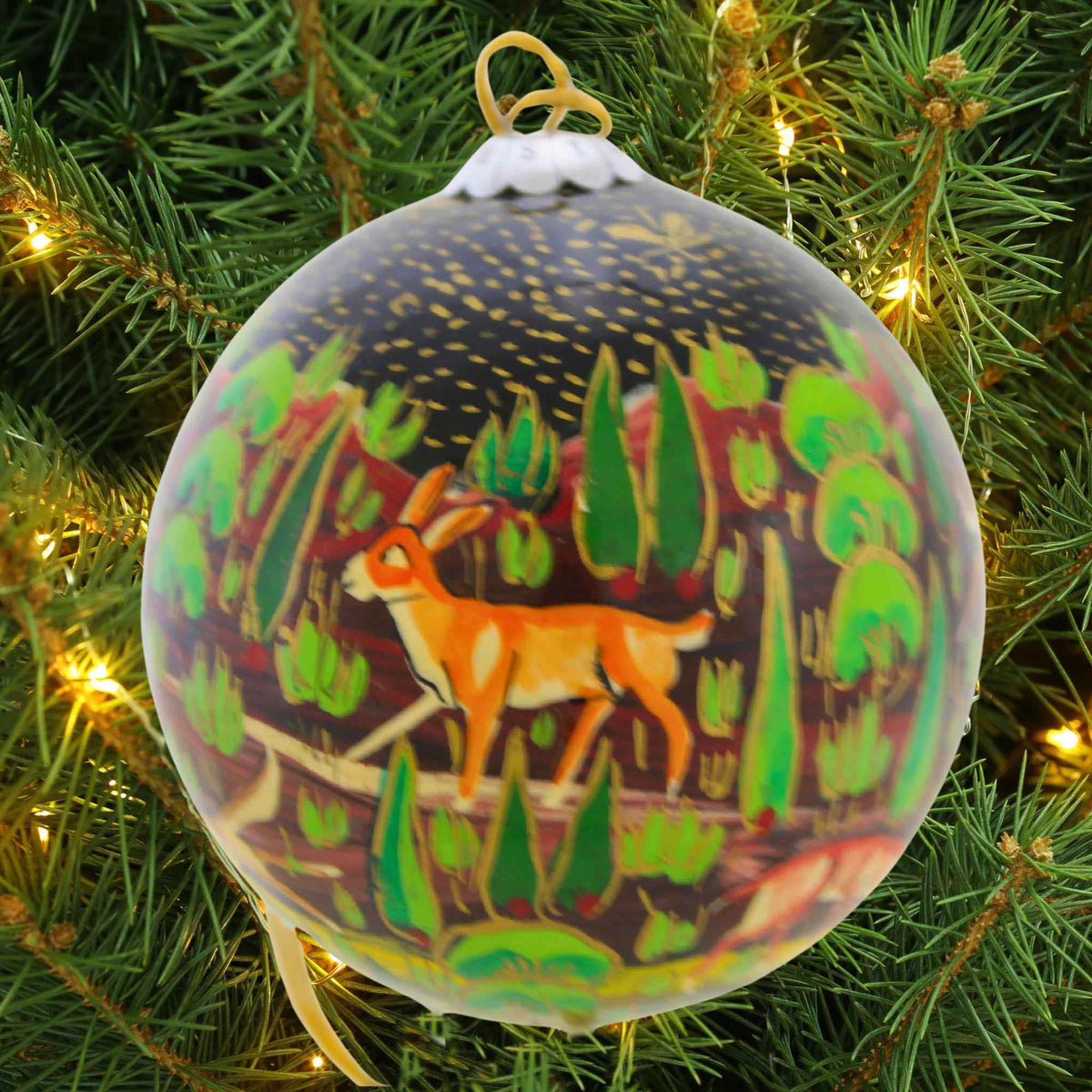 Honest Love Our Planet Forest Friends Black Christmas Bauble - - SBKGifts.com