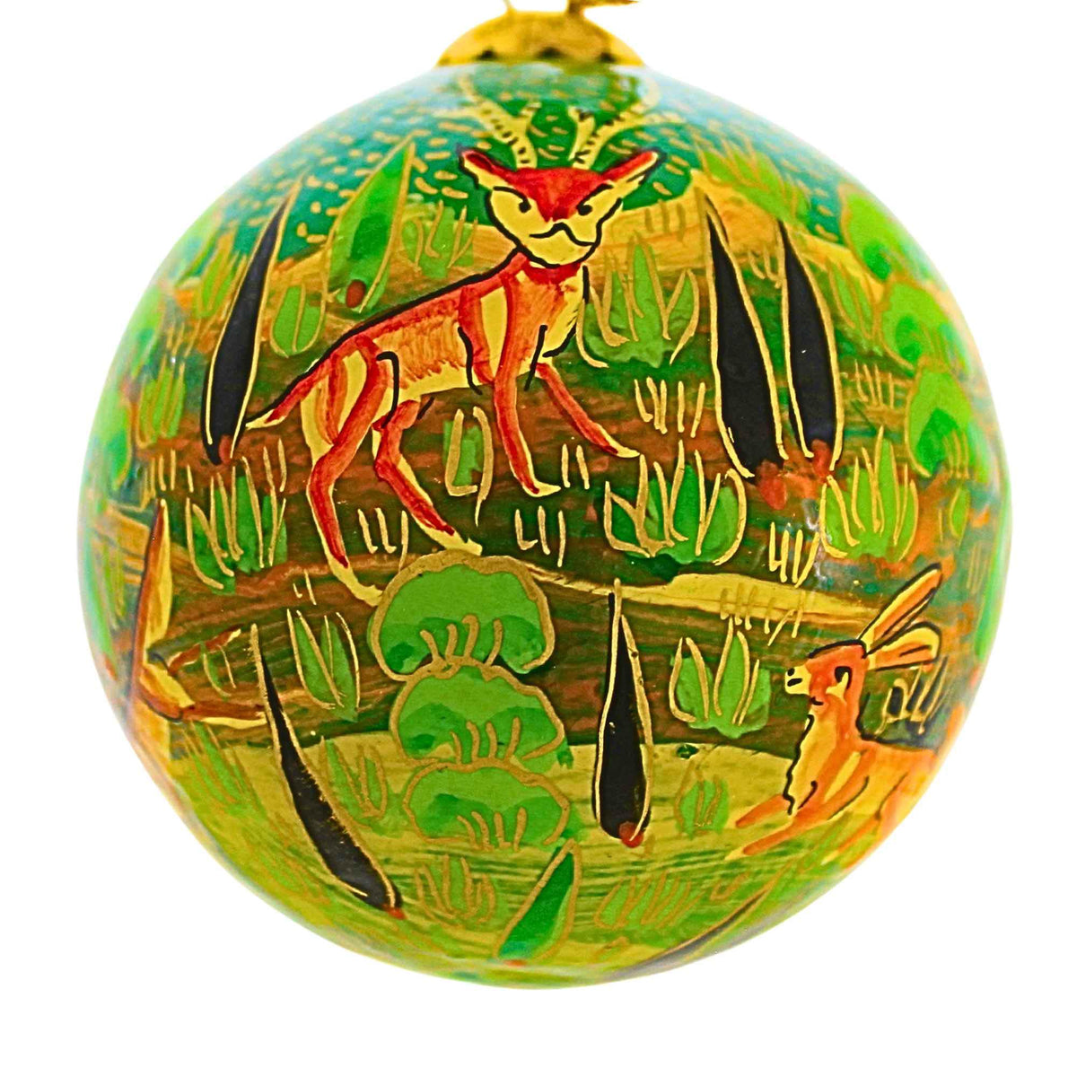 67919 Forest Friends Green Christmas Bauble FF006