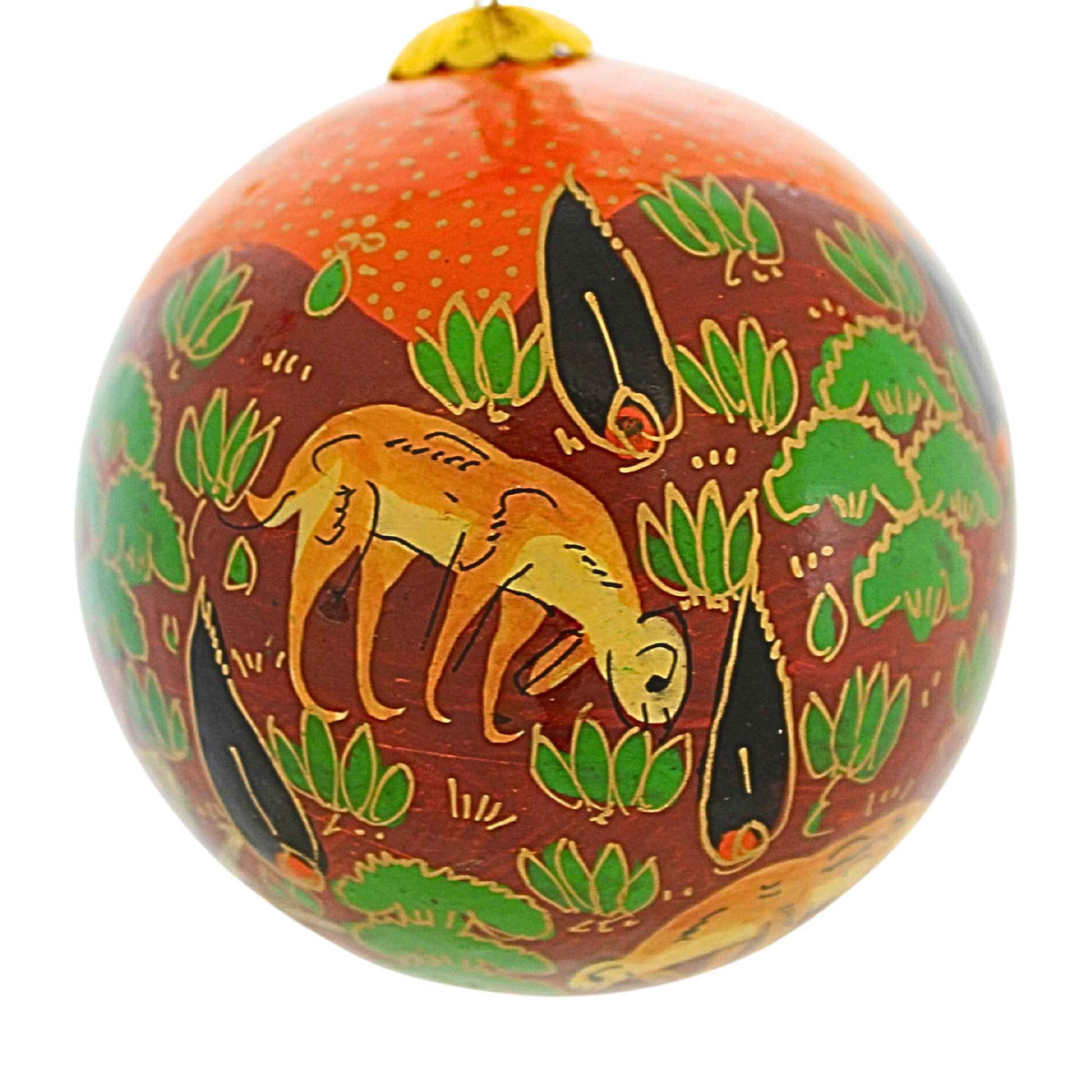 67920 Forest Friends Orange Christmas Bauble FF005
