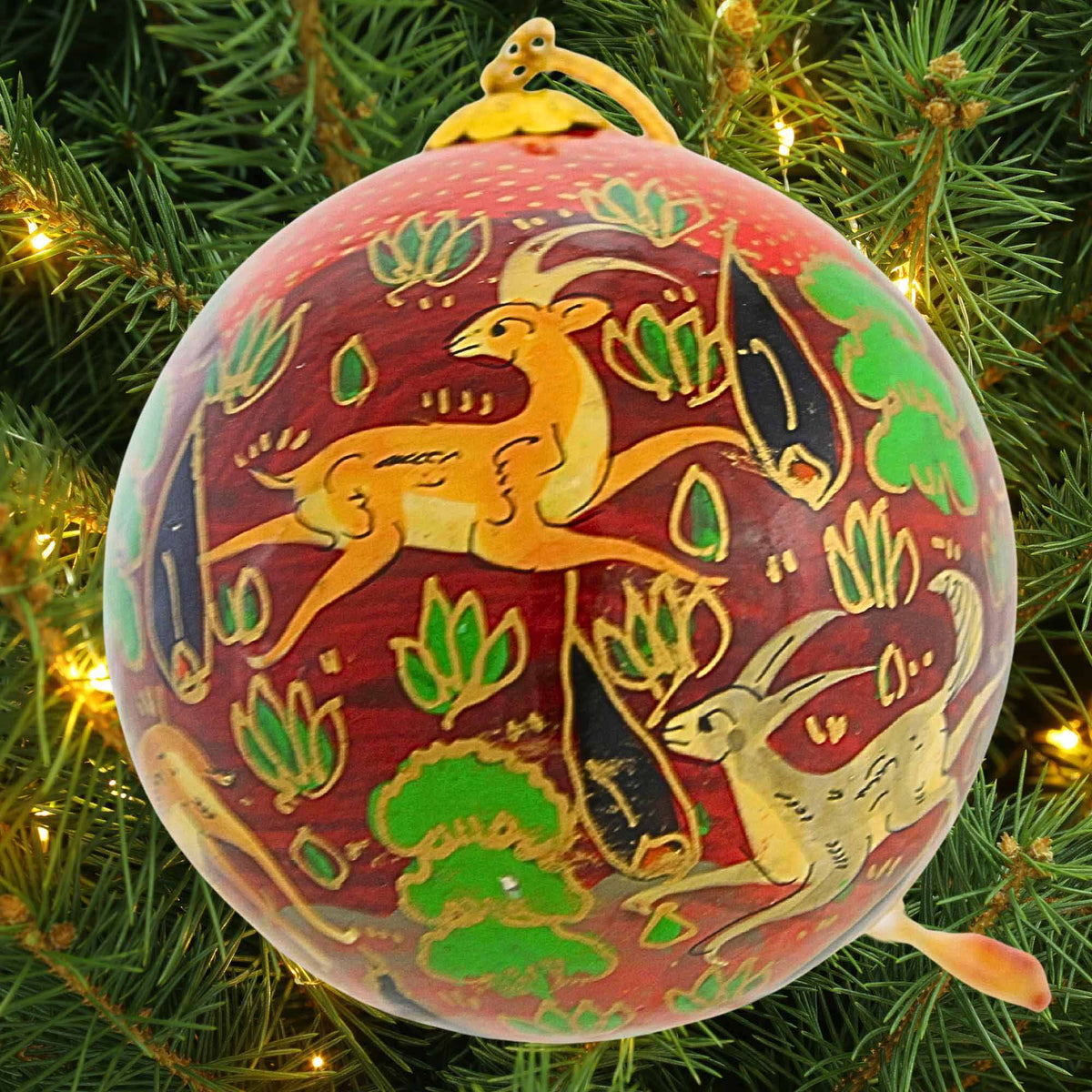 Honest Love Our Planet Forest Friends Red Christmas Bauble - - SBKGifts.com