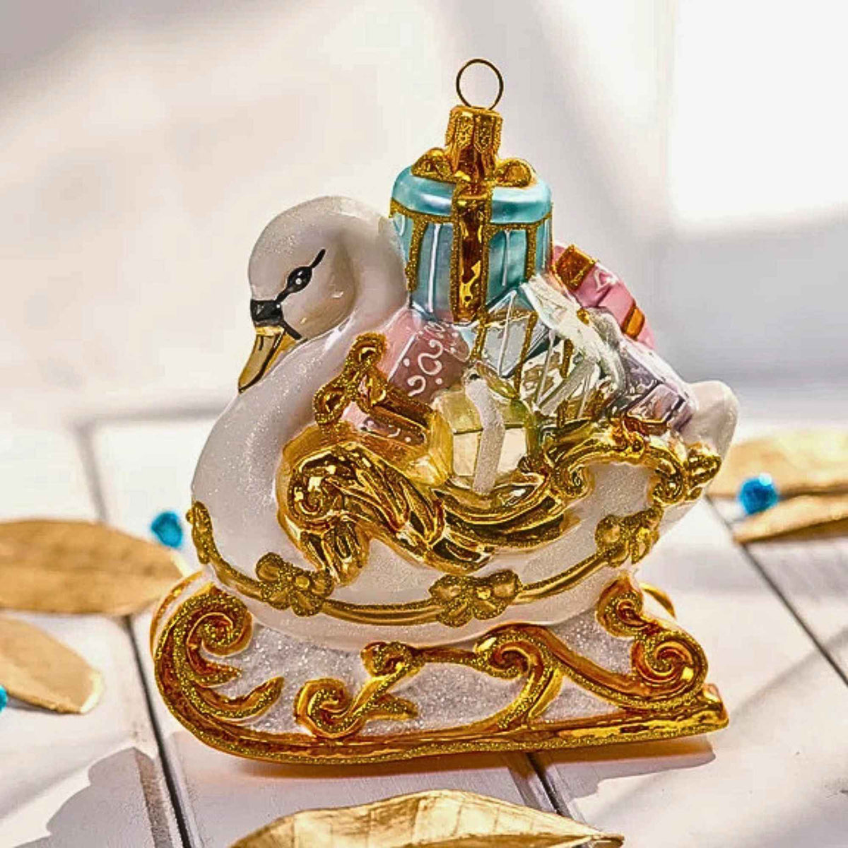 Miss Christmas Fairytale Swan Sleigh - - SBKGifts.com