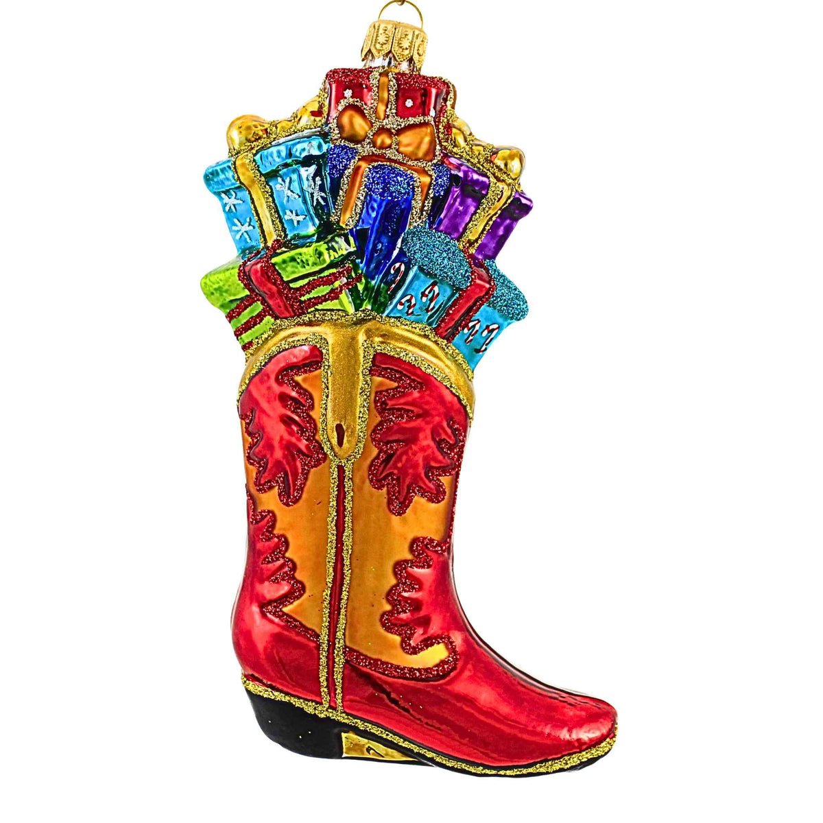 Miss Christmas Cowboy Boot Christmas Stocking - - SBKGifts.com