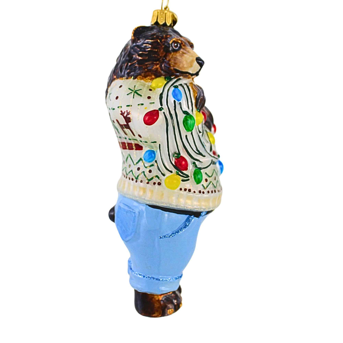 Glitter Lab Uncle Bear With Christmas Lights - - SBKGifts.com