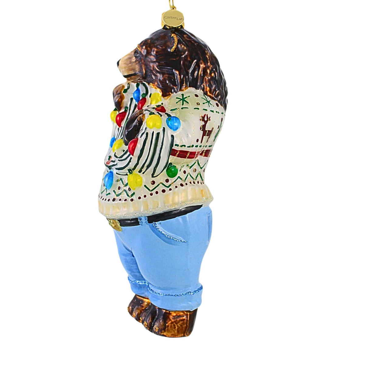 Glitter Lab Uncle Bear With Christmas Lights - - SBKGifts.com