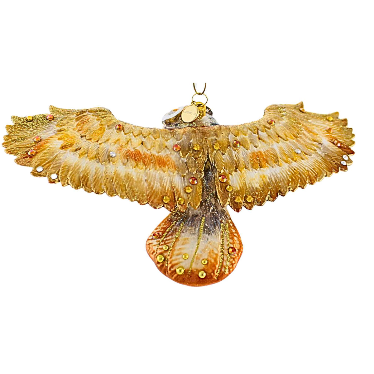 Glitter Lab Gold Flying Owl - - SBKGifts.com