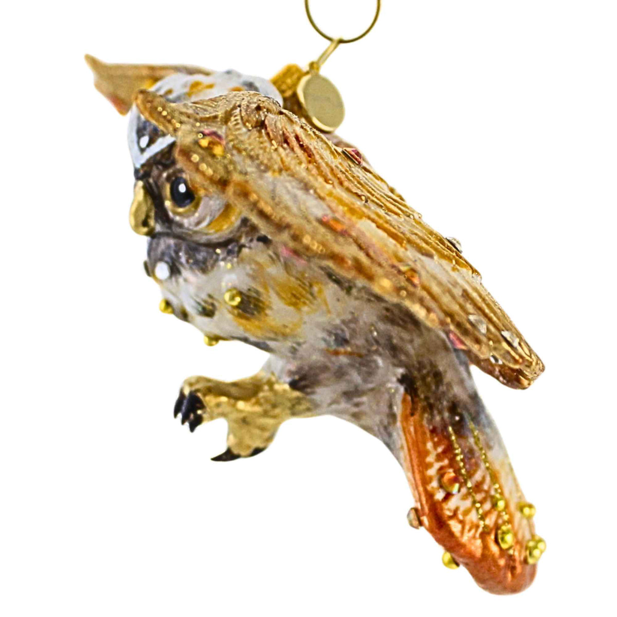 Glitter Lab Gold Flying Owl - - SBKGifts.com