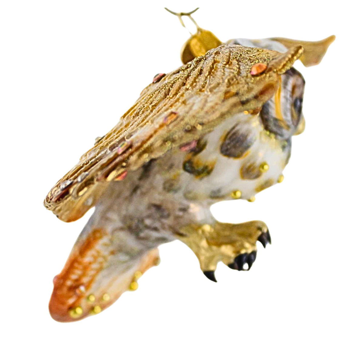 Glitter Lab Gold Flying Owl - - SBKGifts.com