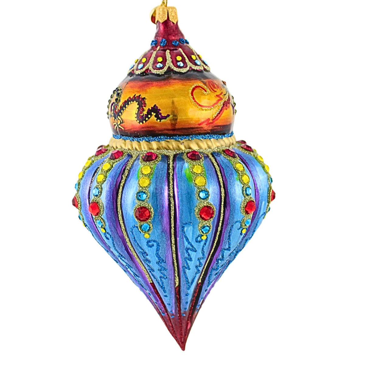 Glitter Lab Turquoise Fluted Drop - - SBKGifts.com