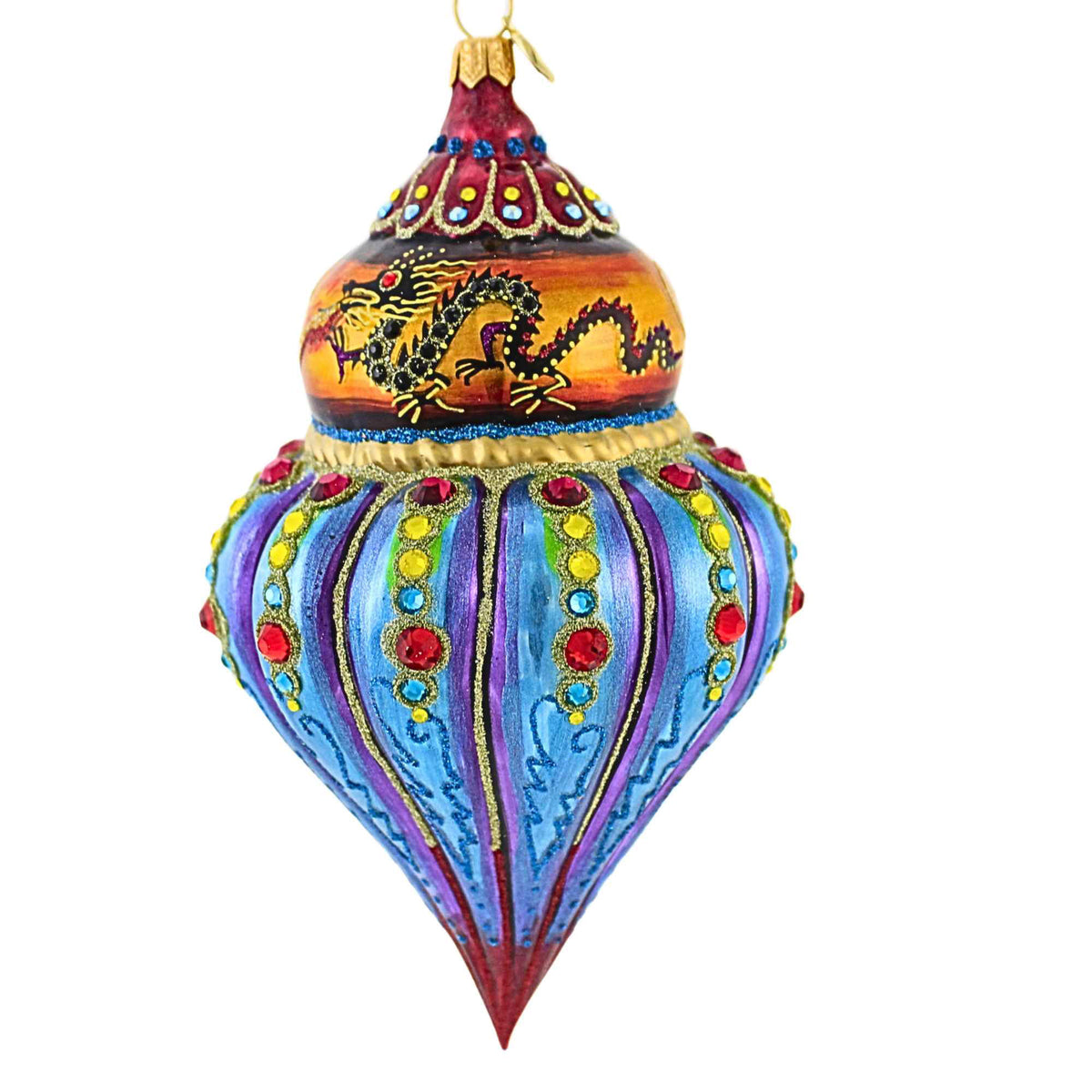 Glitter Lab Turquoise Fluted Drop - - SBKGifts.com