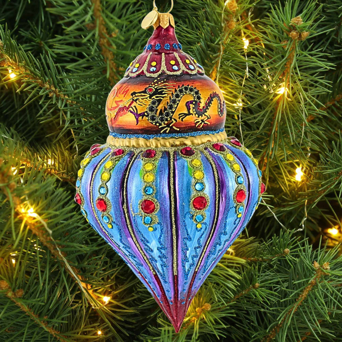 Glitter Lab Turquoise Fluted Drop - - SBKGifts.com