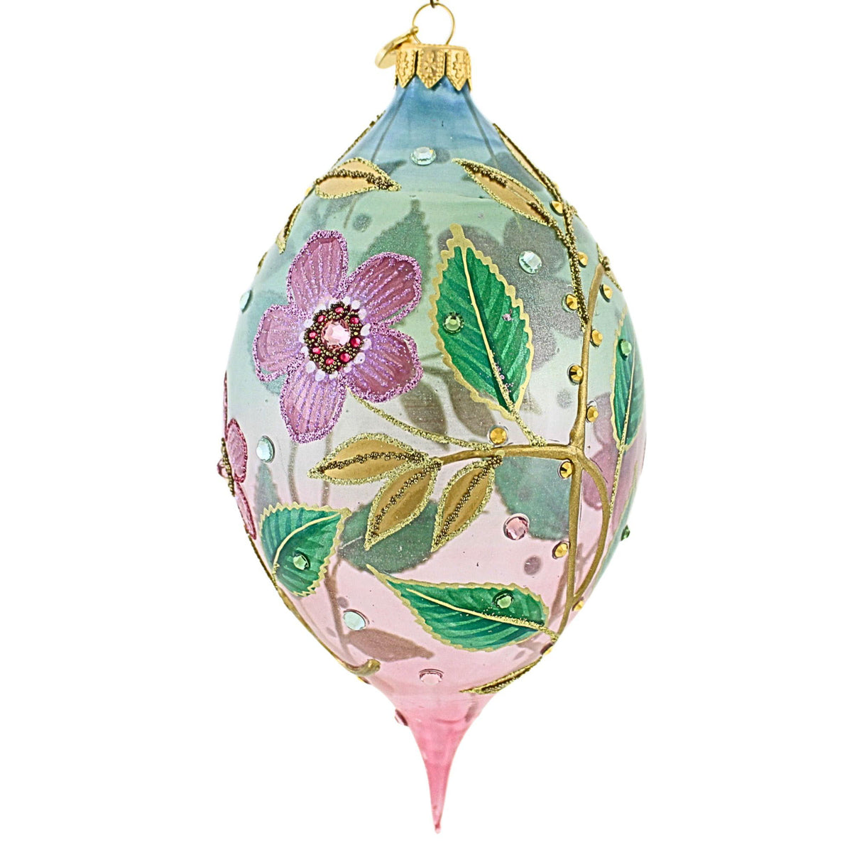 Glitter Lab Golden Leaves Translucent Drop Ornament - - SBKGifts.com