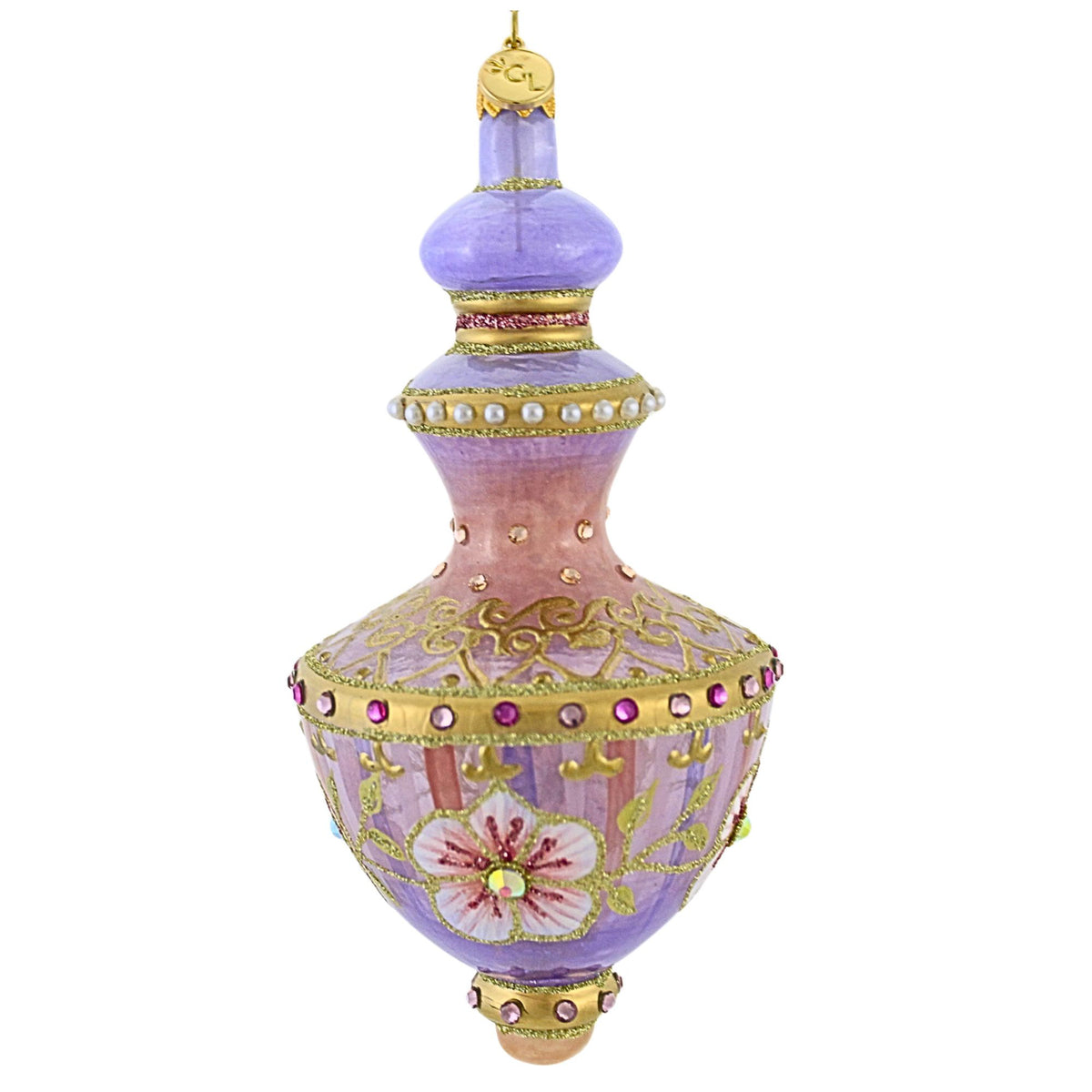 68052 Floral Flacon Translucent Hourglass Drop 4617F