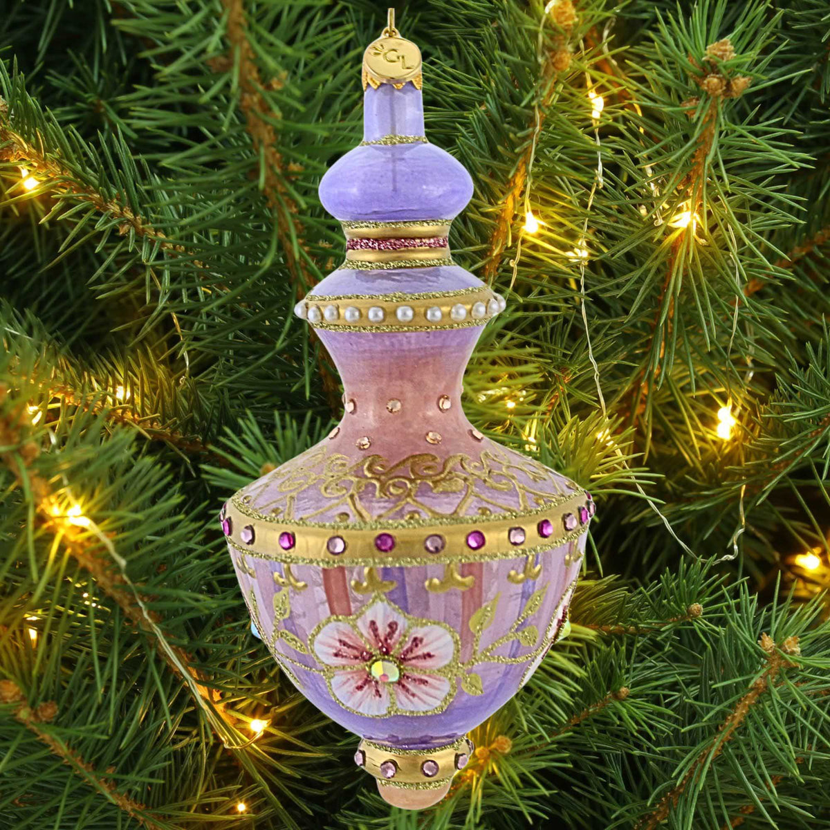 Glitter Lab Floral Flacon Translucent Hourglass Drop - - SBKGifts.com