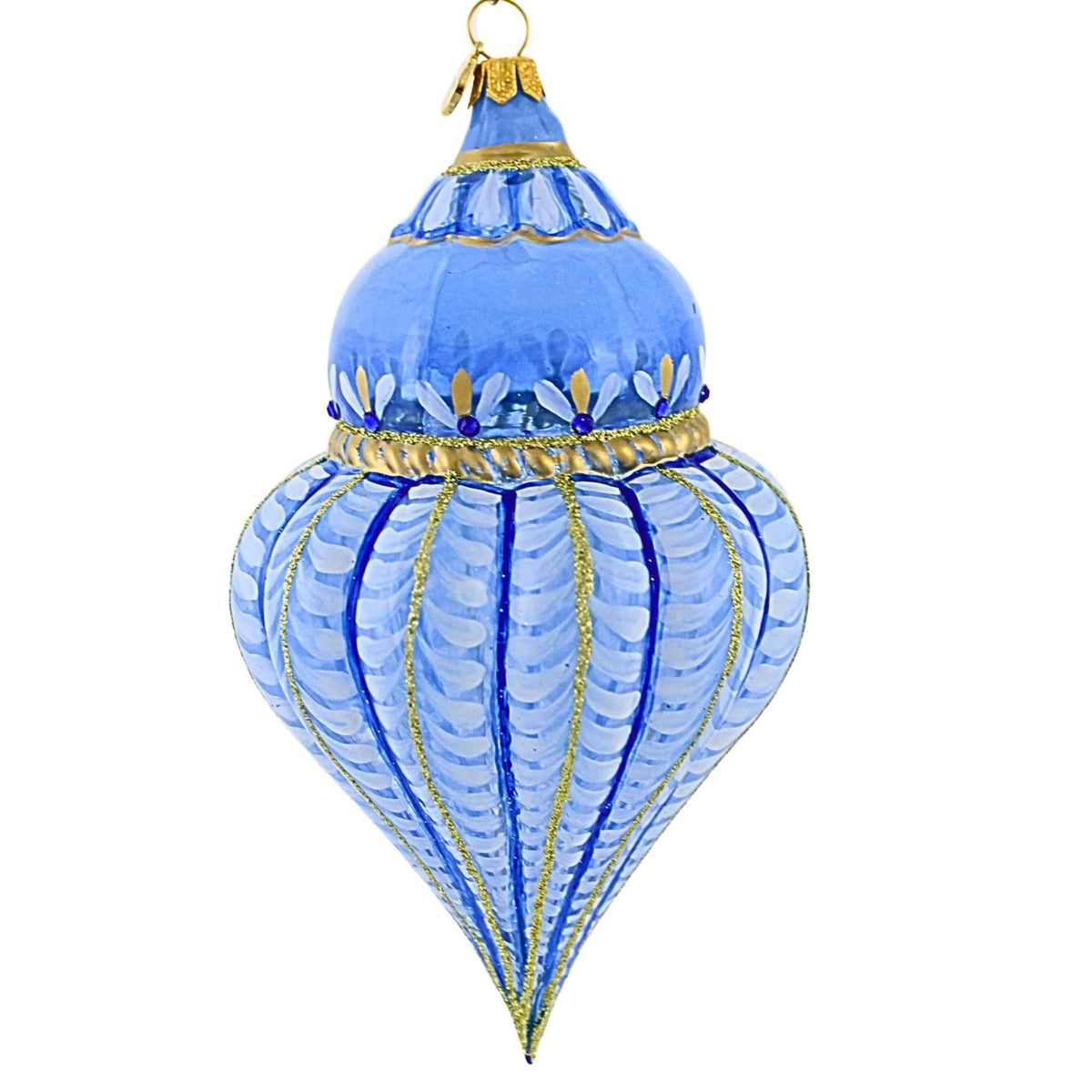 Glitter Lab Pastel Knitted Sky Blue Fluted Drop - - SBKGifts.com