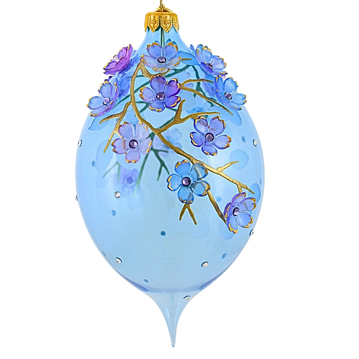 68057 Delicate Flowers On Translucent Drop 4337SKP