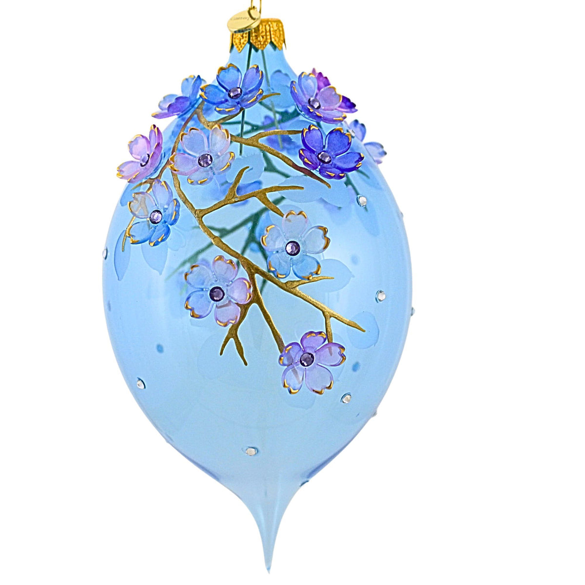 Glitter Lab Delicate Flowers On Translucent Drop - - SBKGifts.com