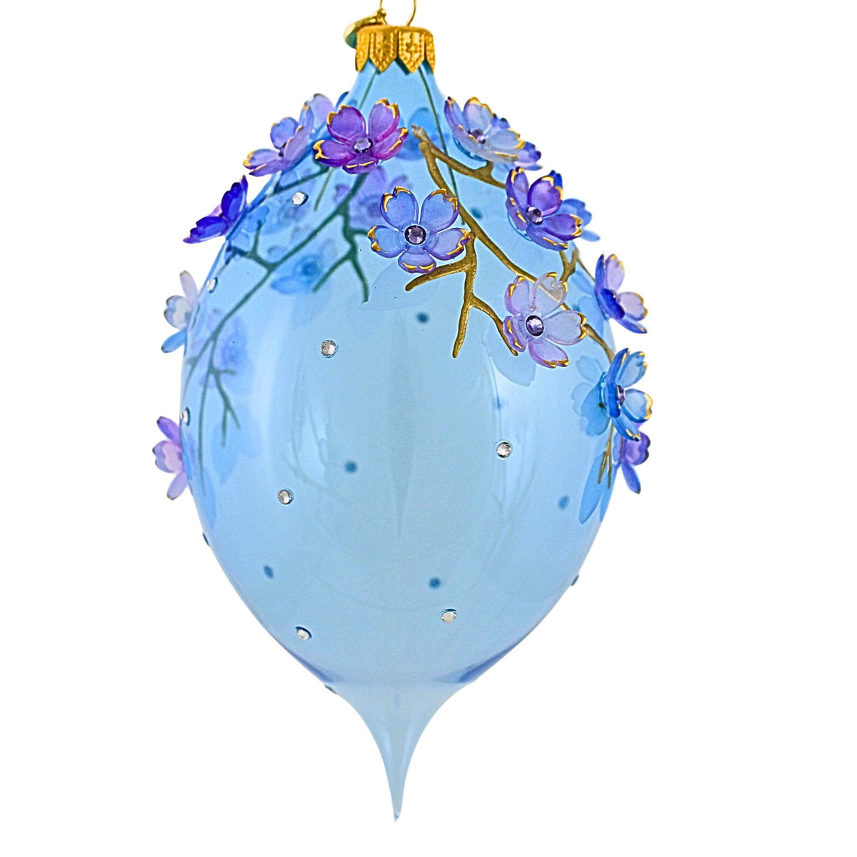 Glitter Lab Delicate Flowers On Translucent Drop - - SBKGifts.com