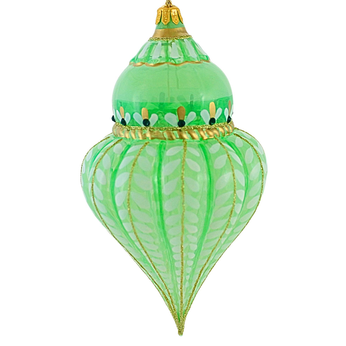 Glitter Lab Pastel Knitted Green Fluted Drop - - SBKGifts.com