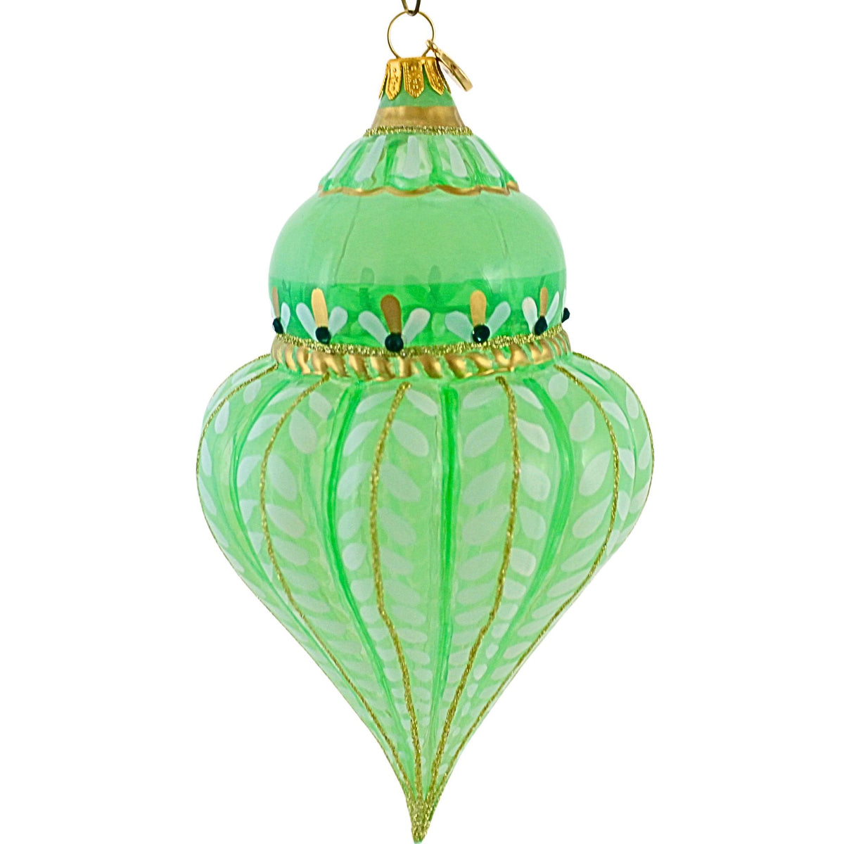 Glitter Lab Pastel Knitted Green Fluted Drop - - SBKGifts.com