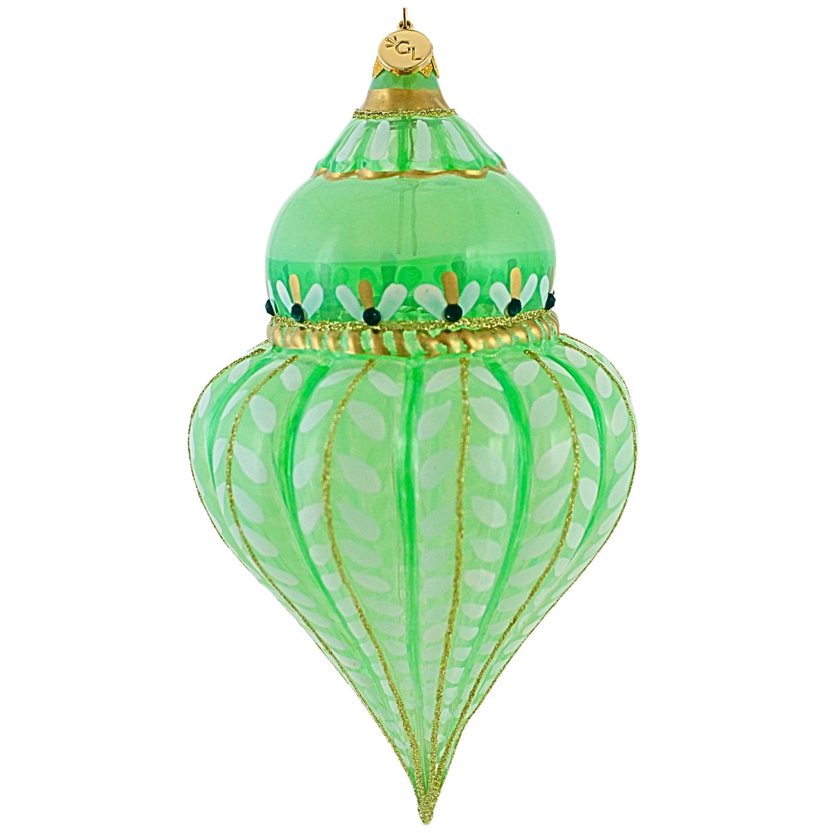 Glitter Lab Pastel Knitted Green Fluted Drop - - SBKGifts.com