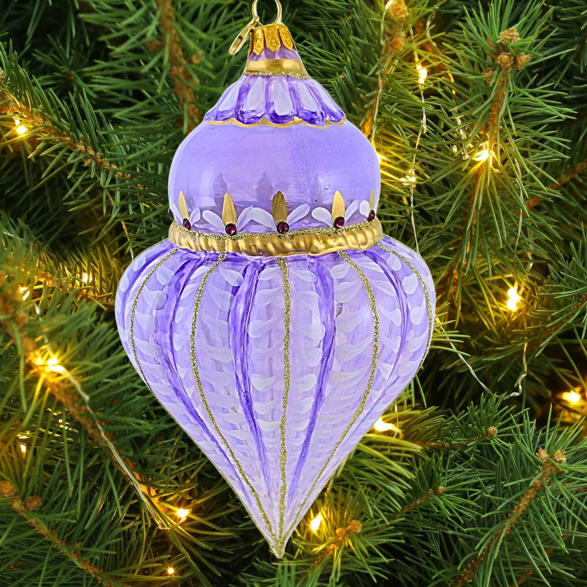 Glitter Lab Pastel Knitted Lilac Fluted Drop - - SBKGifts.com