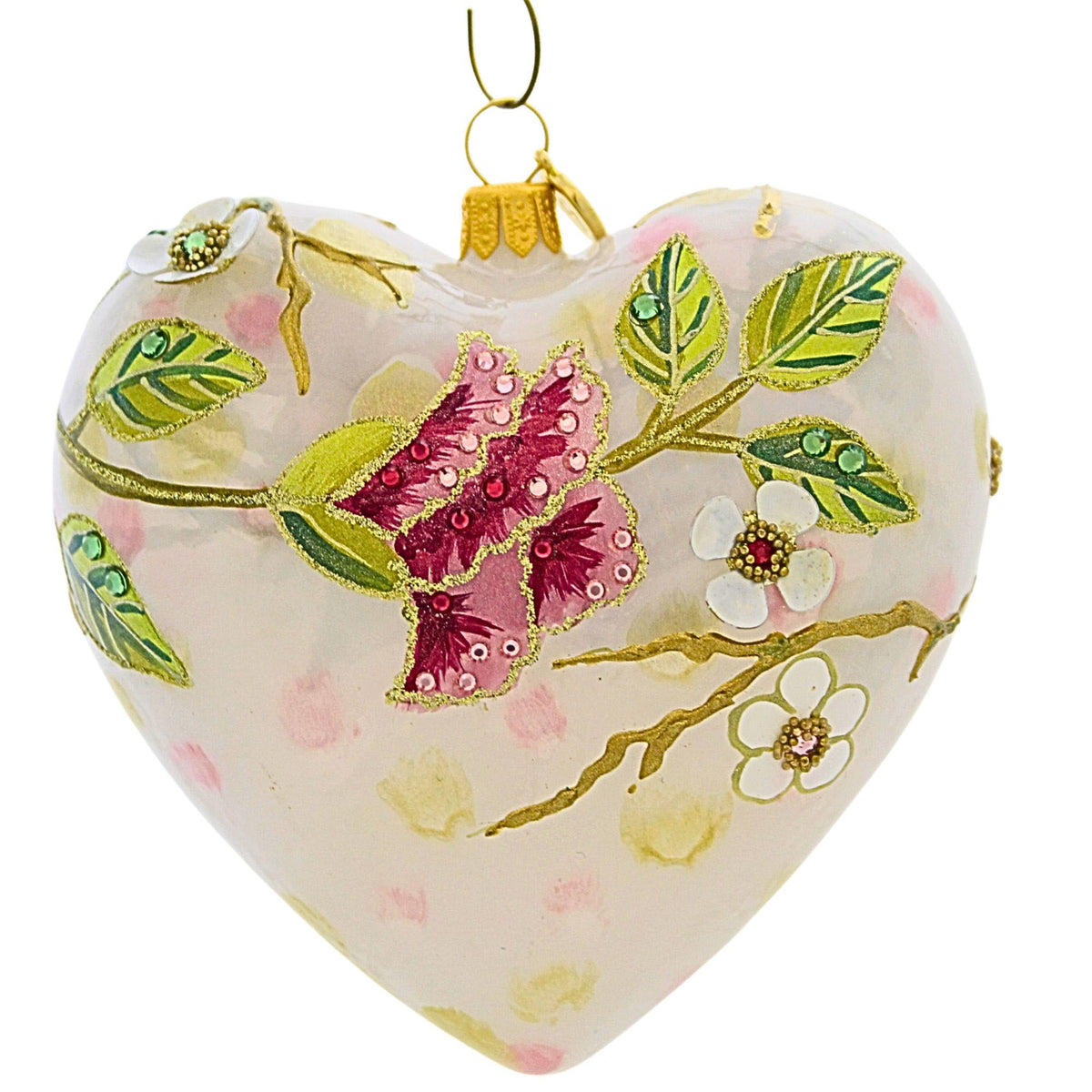 Glitter Lab Translucent Apple Blossom Heart - - SBKGifts.com
