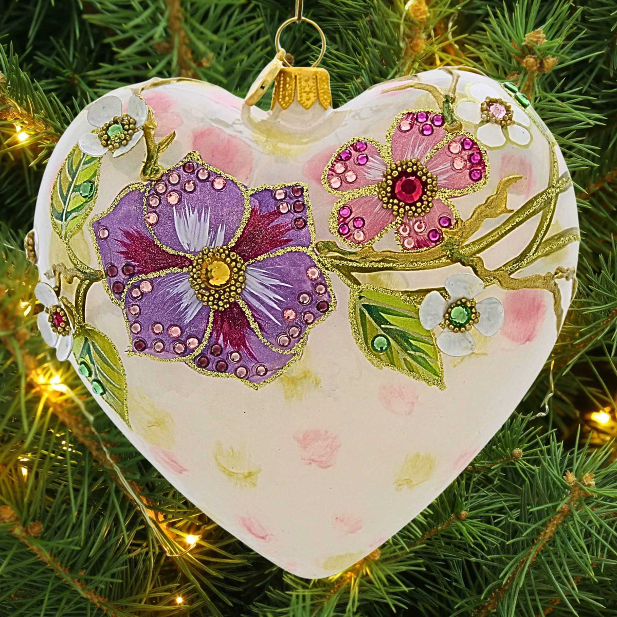 Glitter Lab Translucent Apple Blossom Heart - - SBKGifts.com