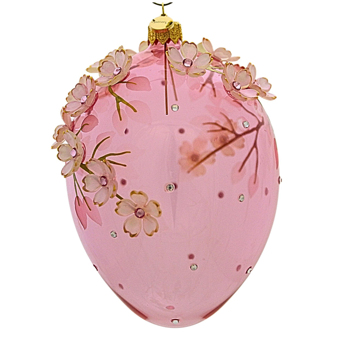 68062 Delicate Flowers On Translucent Egg 4021SKS