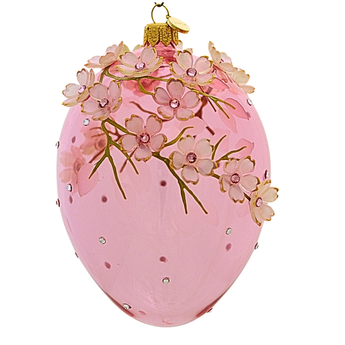 Glitter Lab Delicate Flowers On Translucent Egg - - SBKGifts.com