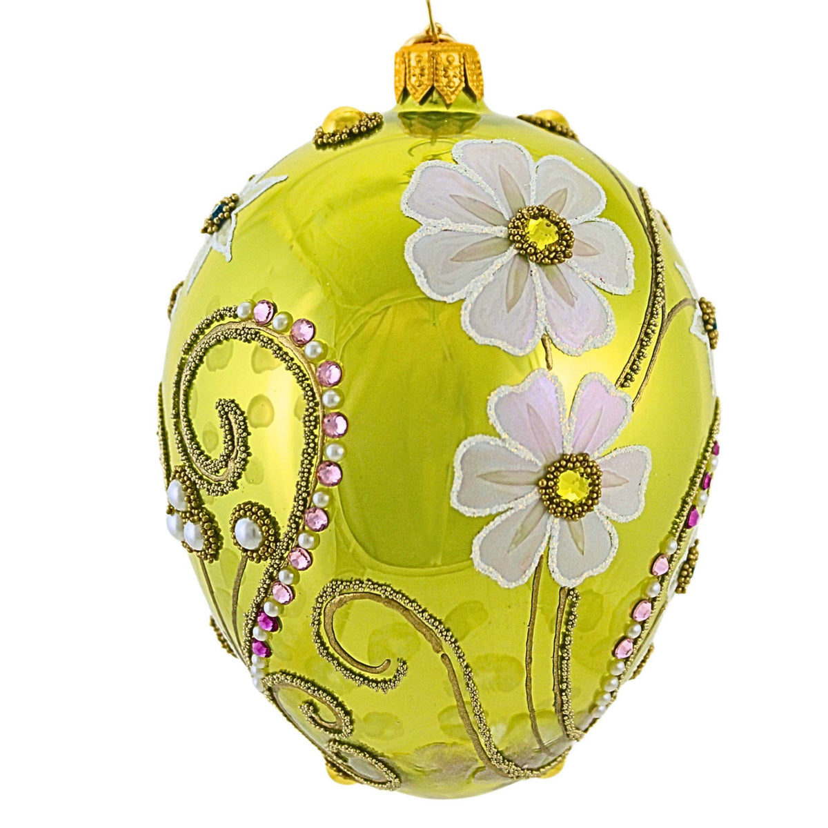 Glitter Lab Floral Symphony Green Egg - - SBKGifts.com
