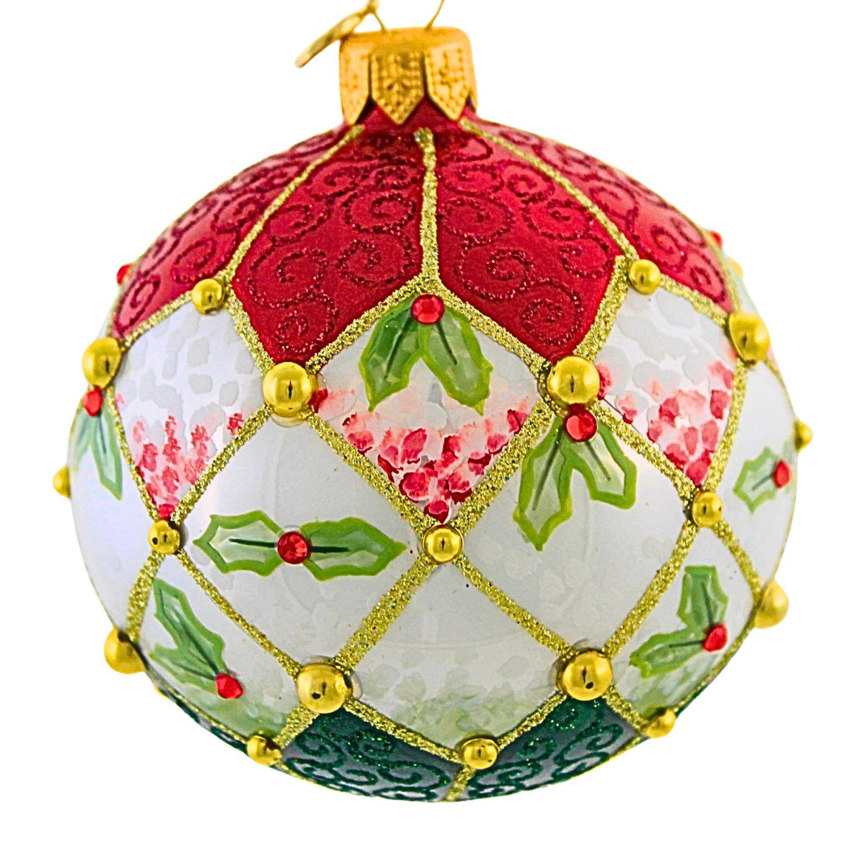 Glitter Lab Jacquard Holly Berry - - SBKGifts.com
