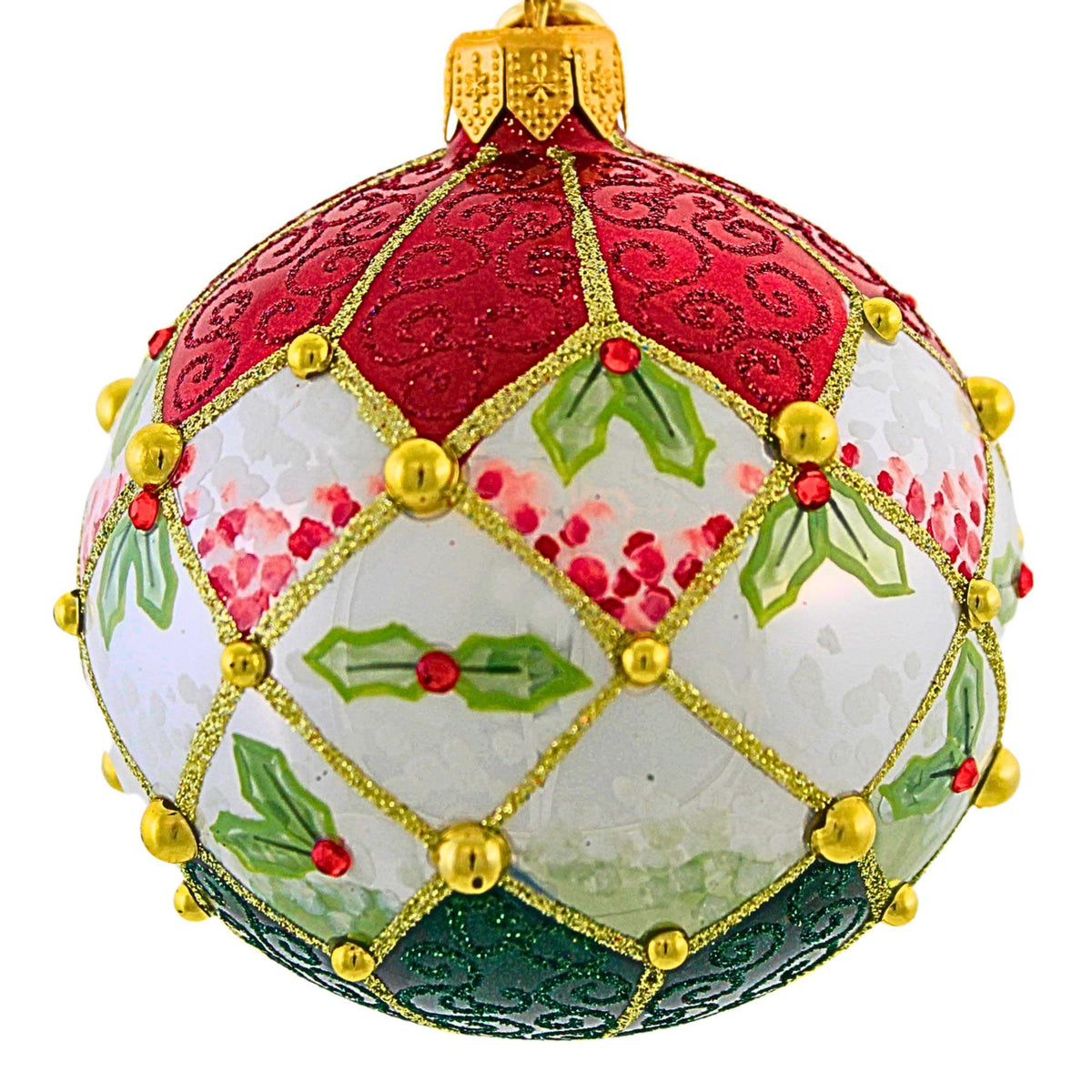 Glitter Lab Jacquard Holly Berry - - SBKGifts.com
