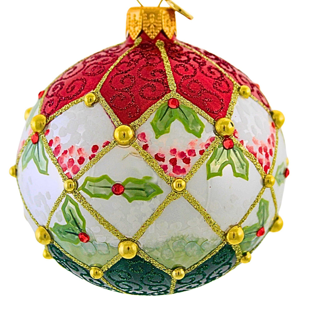 Glitter Lab Jacquard Holly Berry - - SBKGifts.com