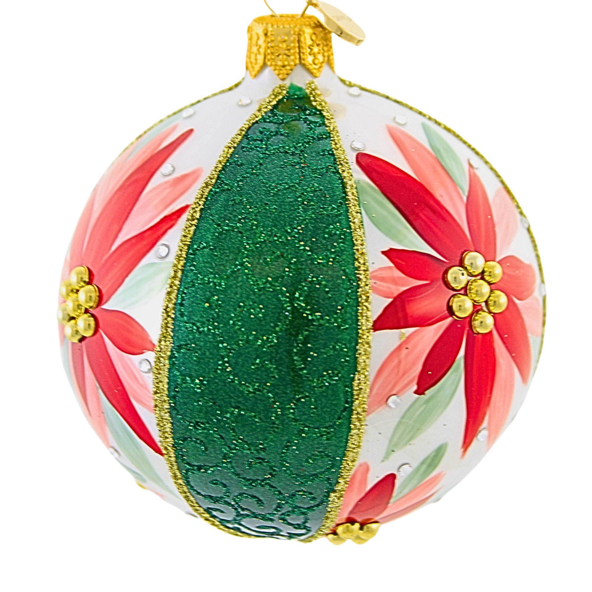 Glitter Lab Jacquard Poinsettia - - SBKGifts.com