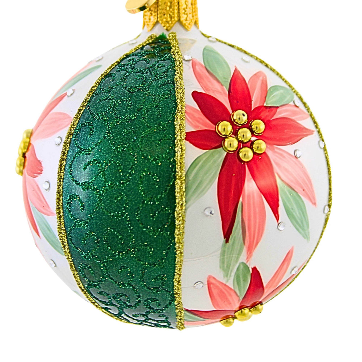 Glitter Lab Jacquard Poinsettia - - SBKGifts.com