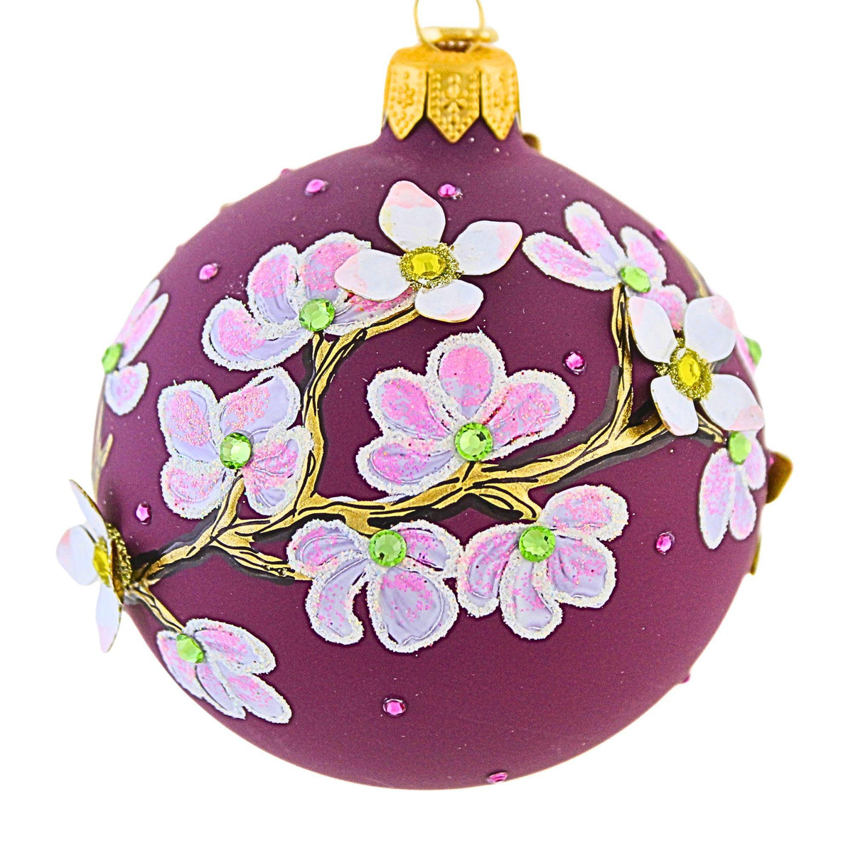 68086 Burgundy Magnolia Ball 3.00 Inch 4549GM