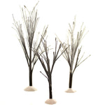 Department 56 Accessory First Frost Trees Metal St/3 Village Winter Snow 800007 (6826)