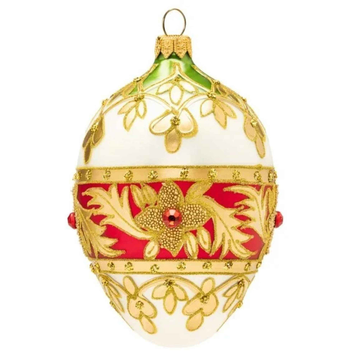 68387 Elegant Red, White & Gold Faberge PC2220