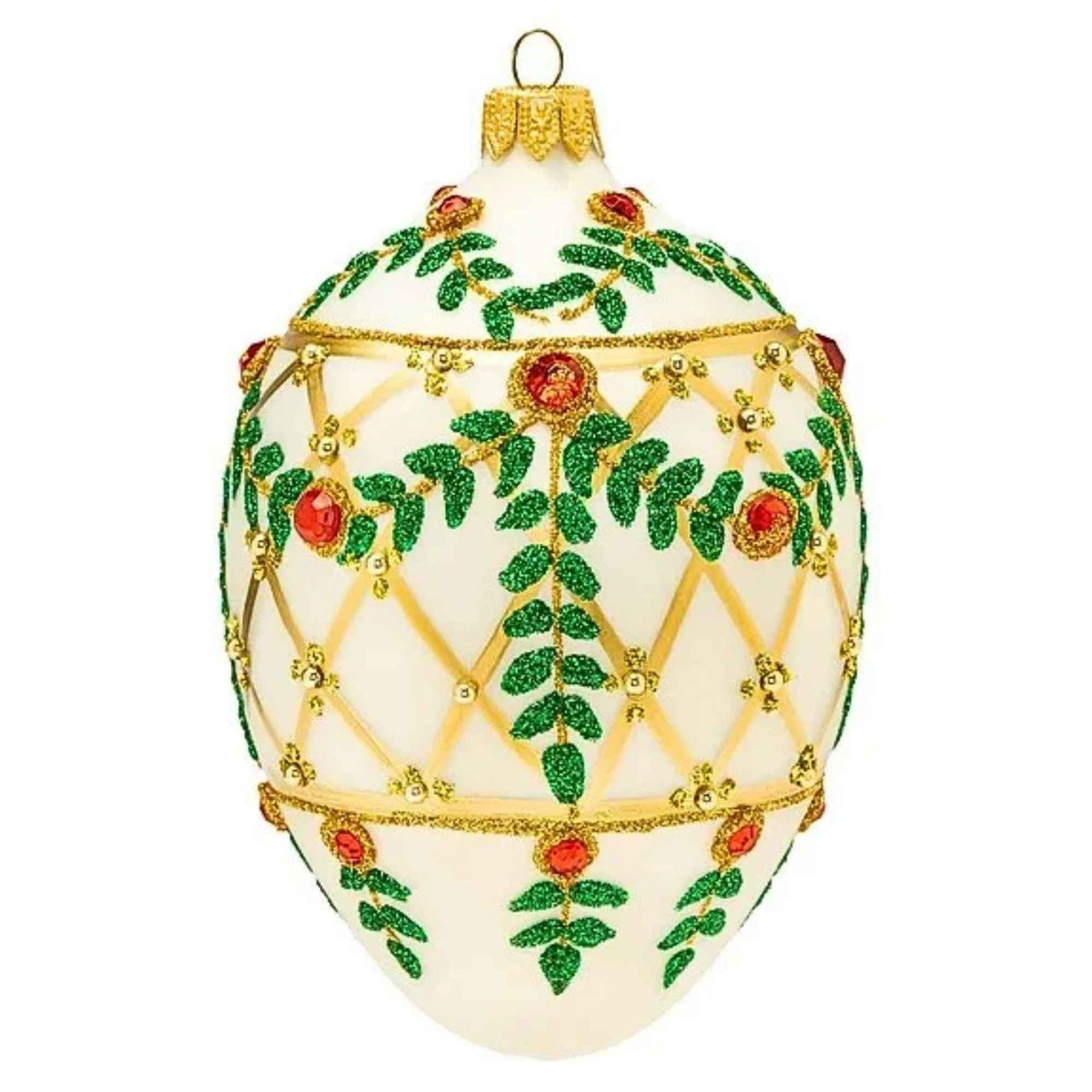 68388 Deck The Halls! Festive White Faberge PC2601