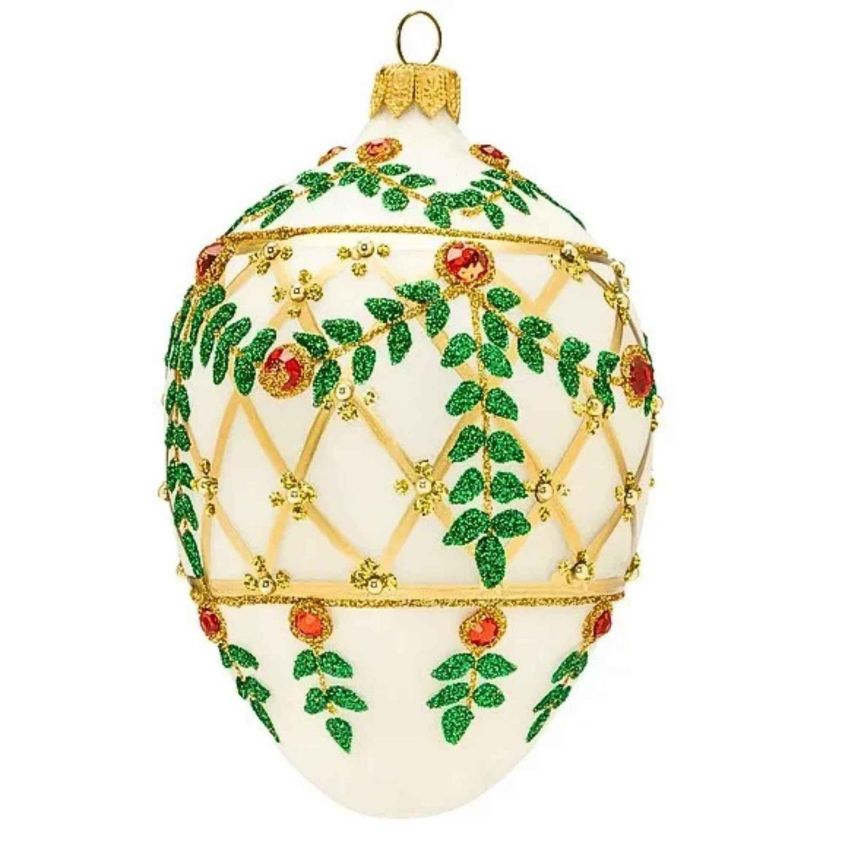 Miss Christmas Deck The Halls! Festive White Faberge - - SBKGifts.com