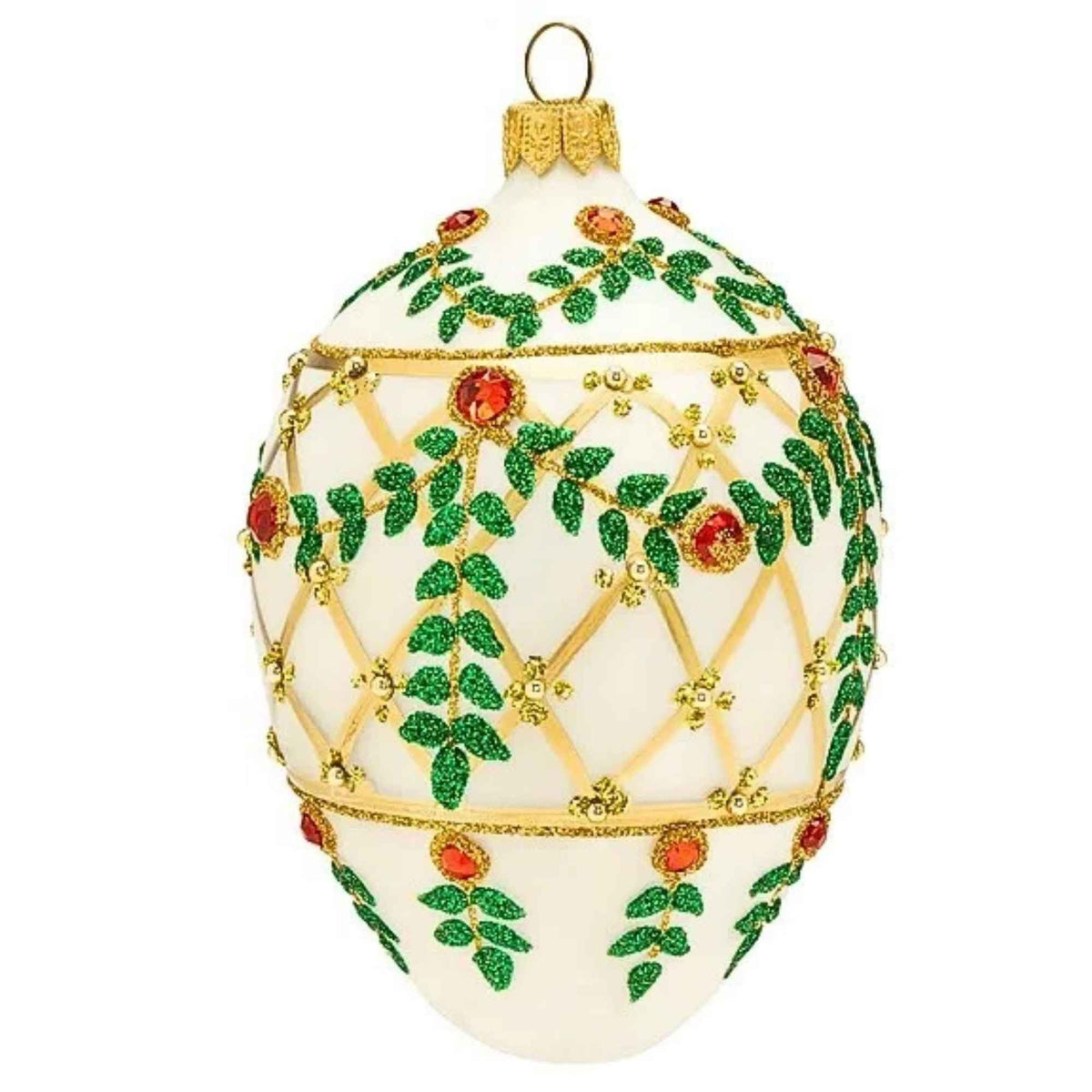 Miss Christmas Deck The Halls! Festive White Faberge - - SBKGifts.com