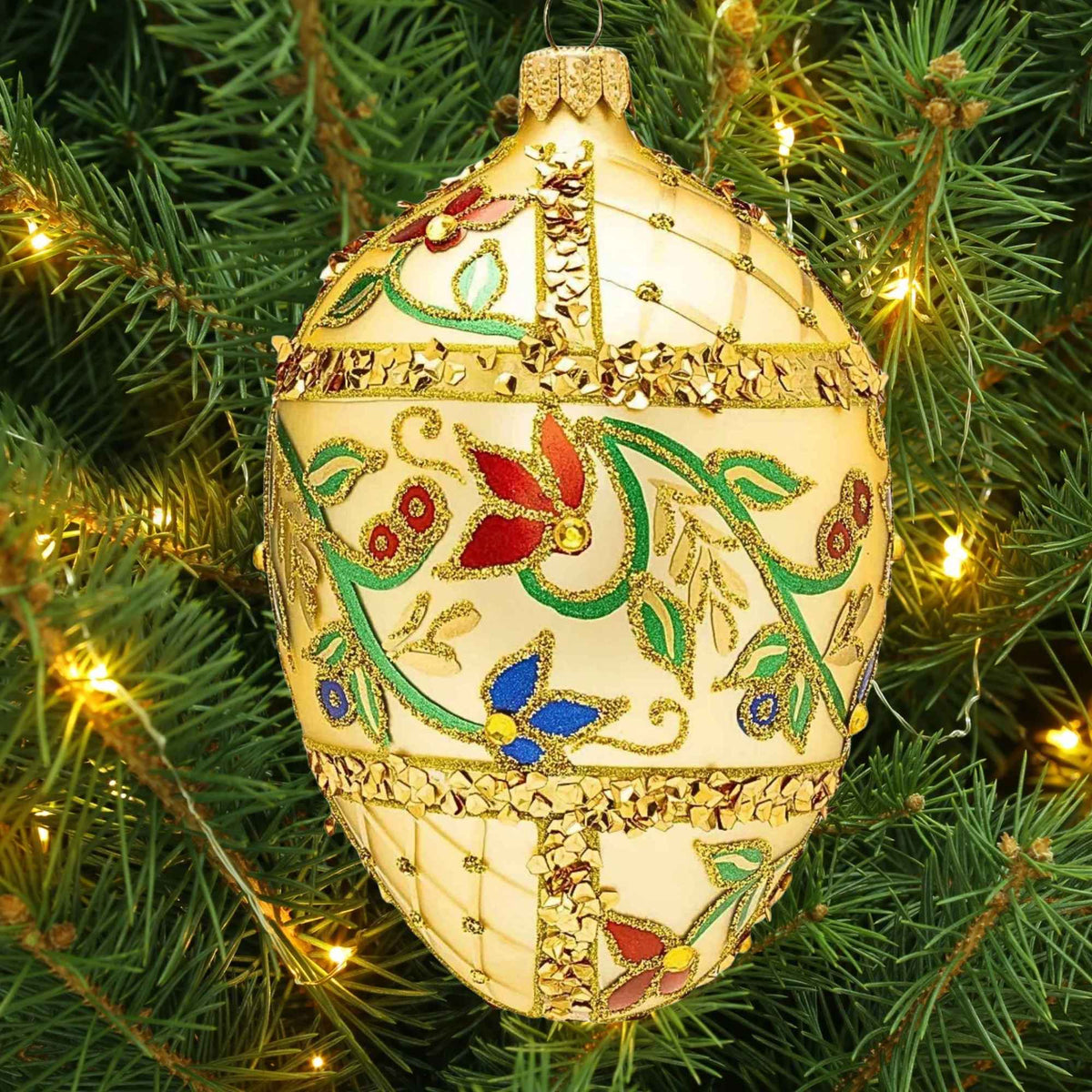 Miss Christmas Enchanted Garden Gold Faberge - - SBKGifts.com