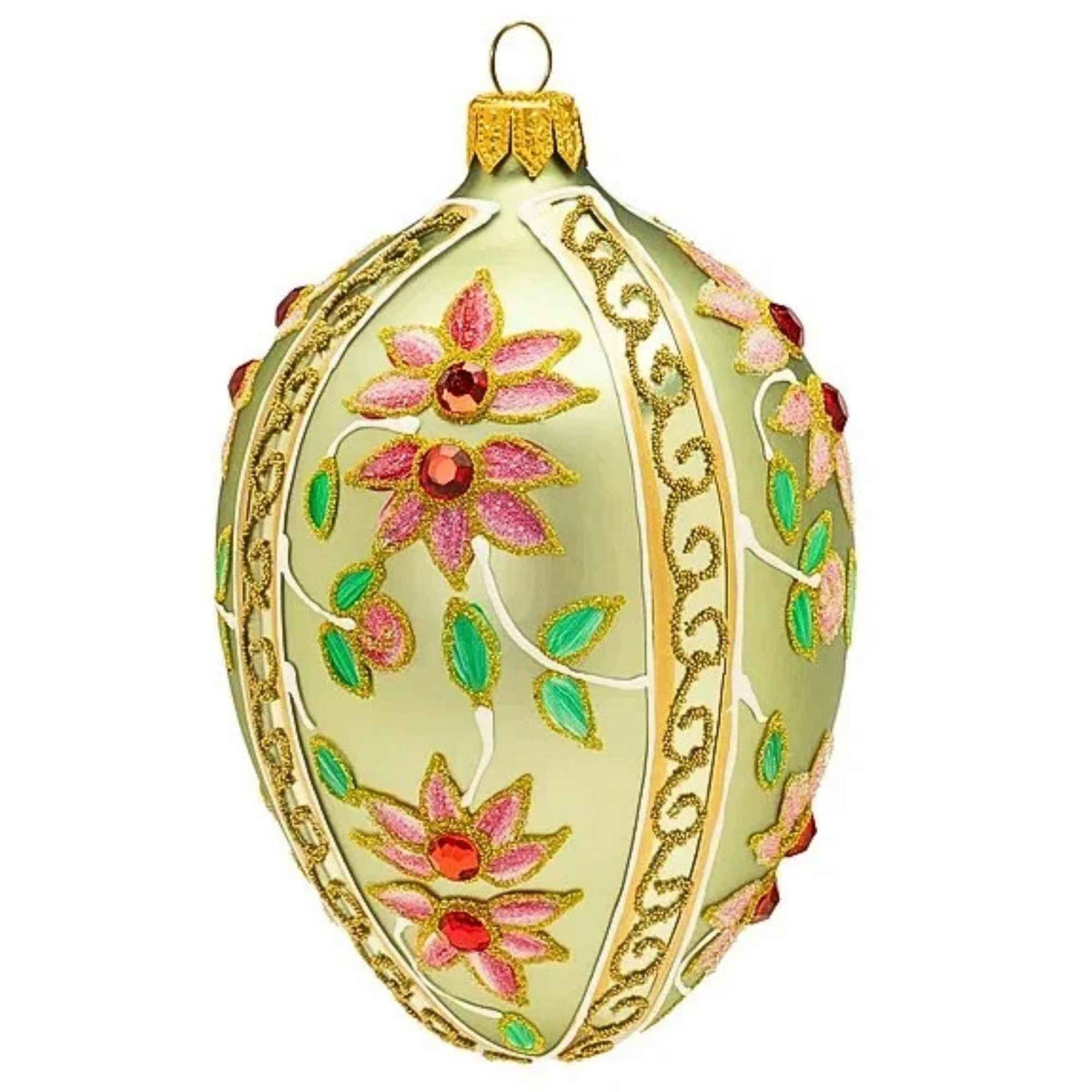 Miss Christmas Blush Pink & Green Faberge - - SBKGifts.com