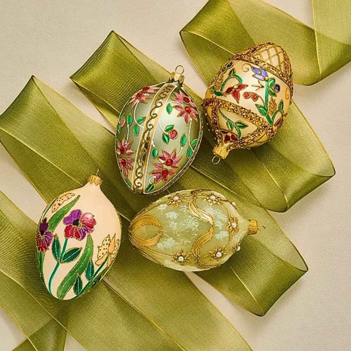 Miss Christmas Blush Pink & Green Faberge - - SBKGifts.com