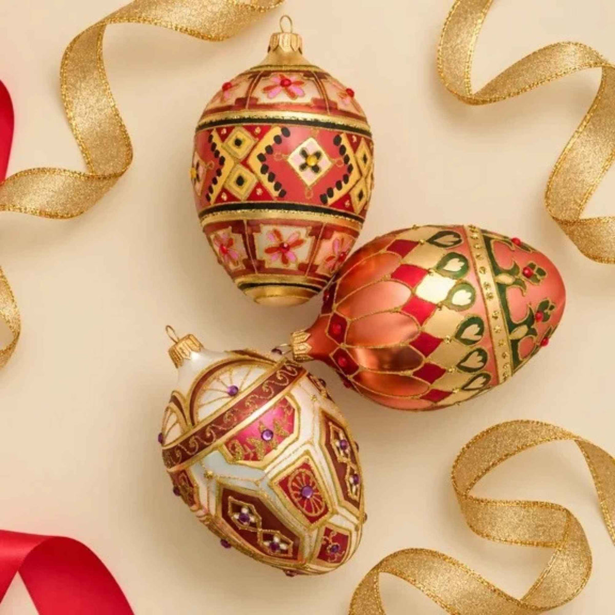 Miss Christmas Sunset Jubilee Gold Faberge - - SBKGifts.com